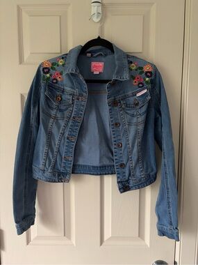 💜 SUPERDRY - Womens Floral Denim Jacket